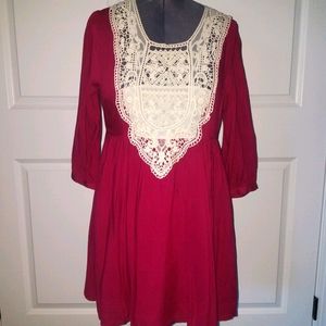 Umgee dress Maroon with lace